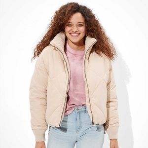 Reversible Teddy Puffer Jacket